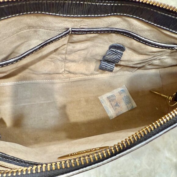 BRAHMIN "Marcy" NWT Shoulder Bag in Steel Grey Pardalis Lizard-Embossed Leather - Picture 12 of 12
